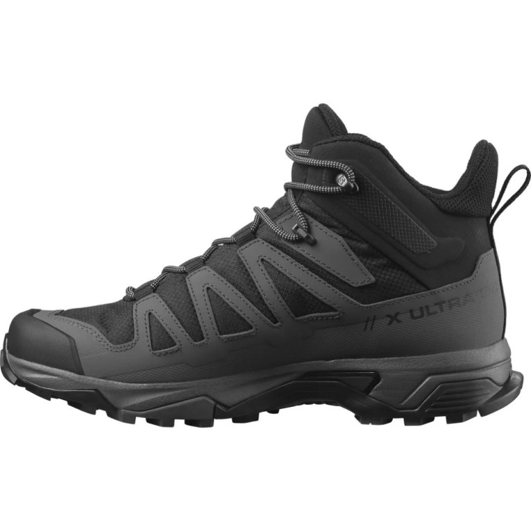 Black Salomon X Ultra 4 Mid Wide GTX Men's Hiking Boots | IE QF3892